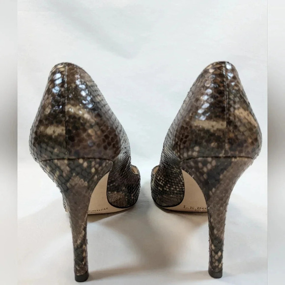L.K. Bennett women's leather snake print heels , size 38-1/2 - Picture 5 of 9